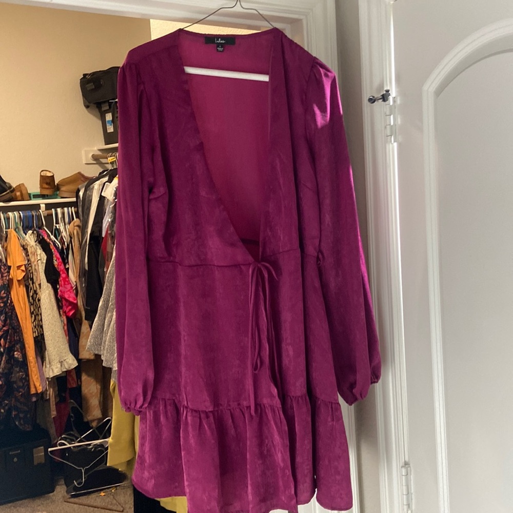 Long sleeve wrap dress